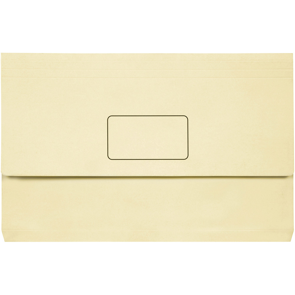 Marbig Slimpick Manilla Document Wallet Foolscap 30mm Gusset Buff Pack Of 10