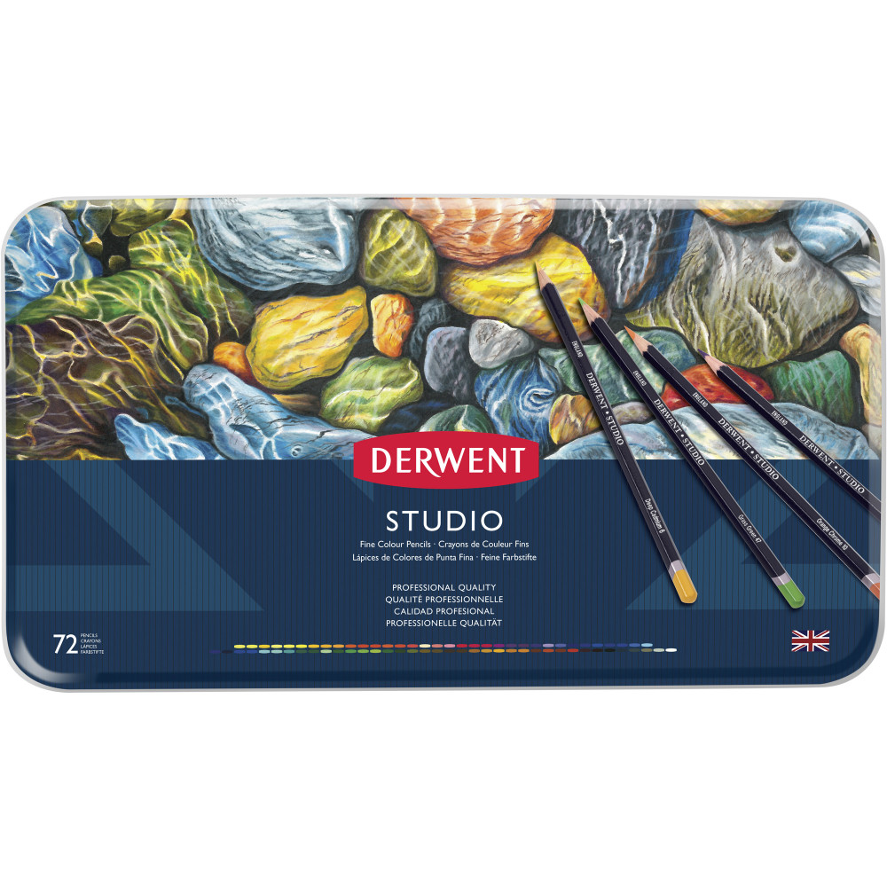Derwent Studio 72 Pencils Assorted Tin Pack Of 72