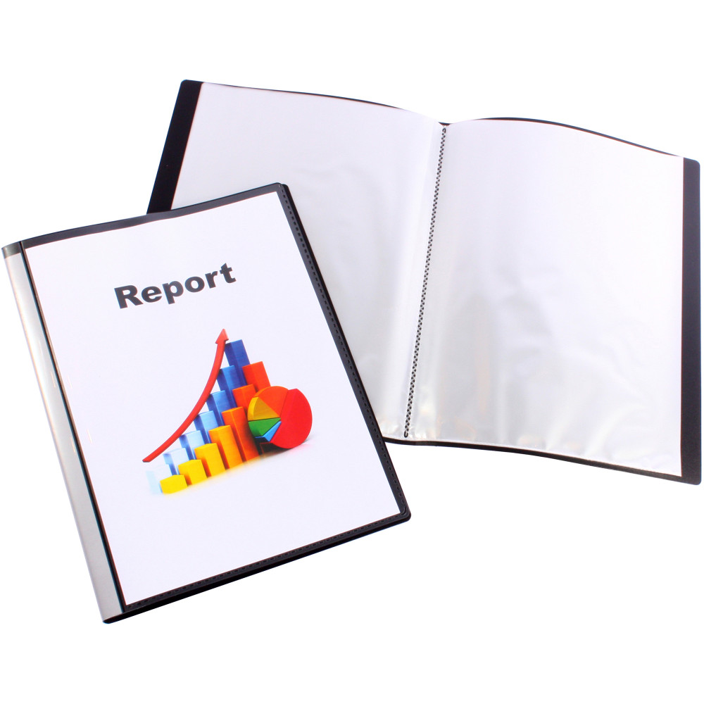 Bantex Insert Display Book A4 40 Fixed Pockets Black