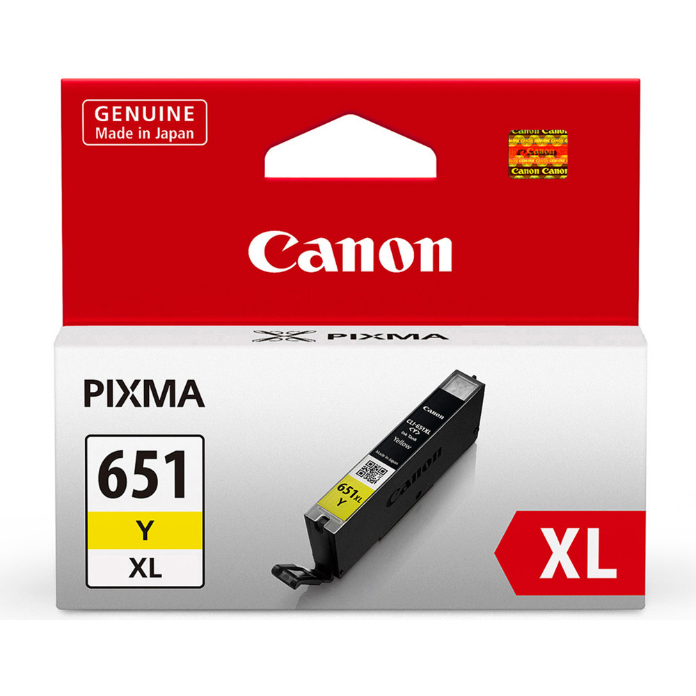 Canon Pixma CLI651XL Ink Cartridge High Yield Yellow