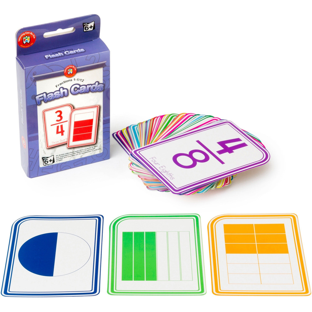 Learning Can Be Fun Flashcards Fraction Cards Pack of 65