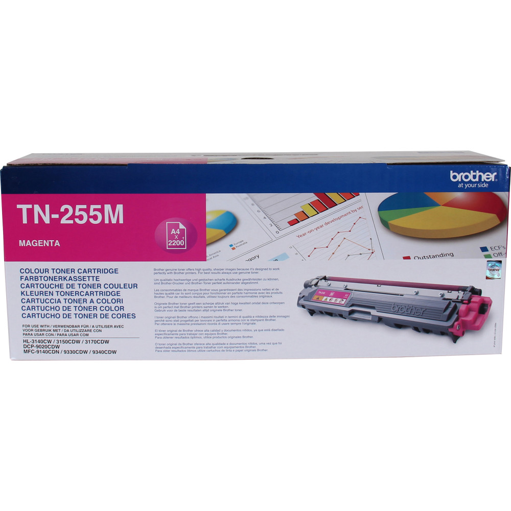 Brother TN-255M Toner Cartridge High Yield Magenta