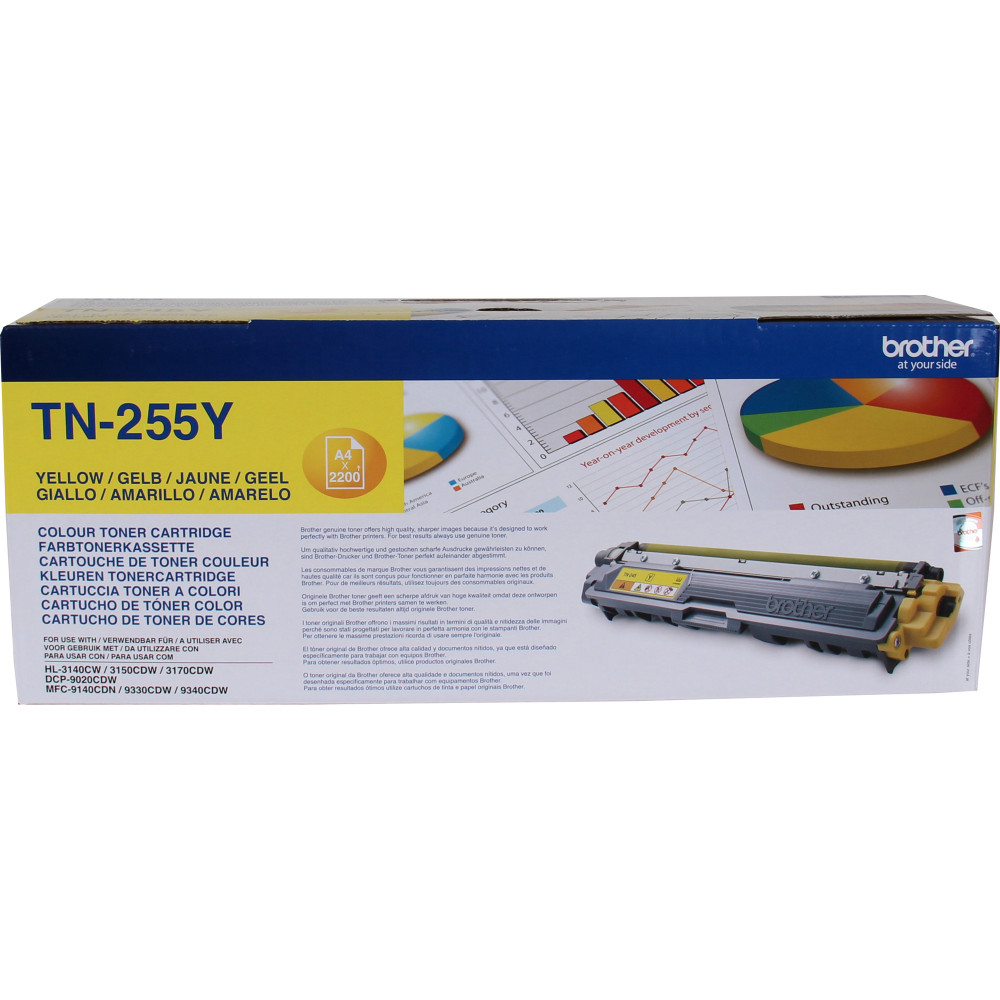 Brother TN-255Y Toner Cartridge High Yield Yellow