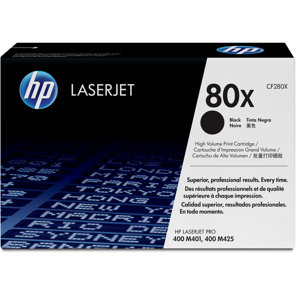 HP 80X LaserJet Toner Cartridge High Yield Black CF280X
