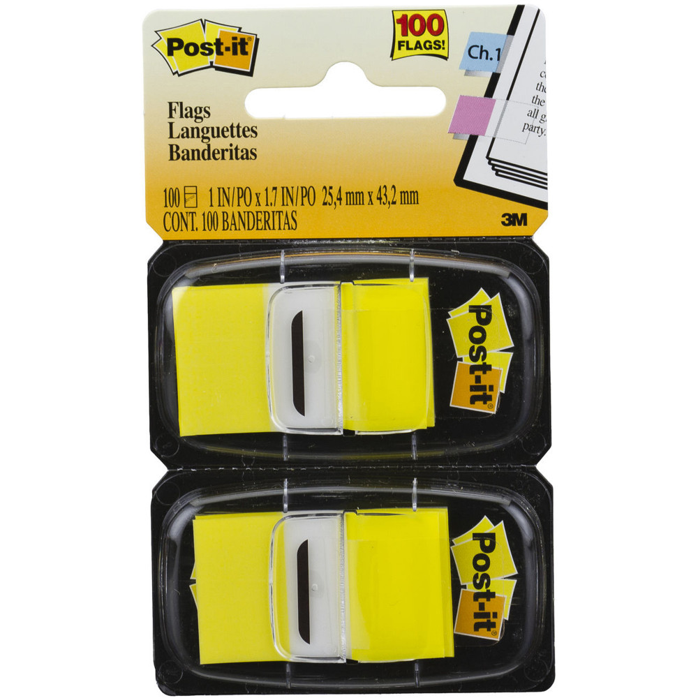 Post-It 680-5-24CP Flags Cabinet Pack 25x43mm Yellow Pack of 24