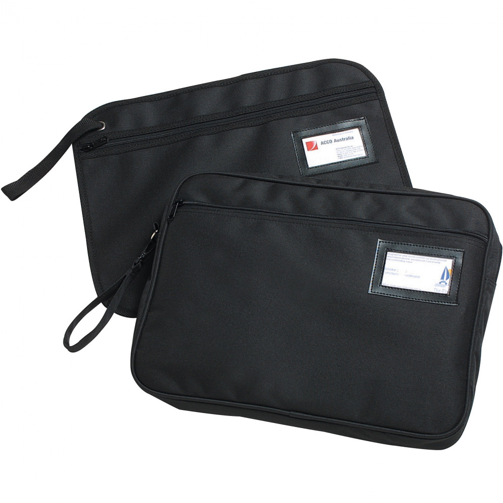 Marbig Convention Satchel 390x290mm Fabric Zippered Black