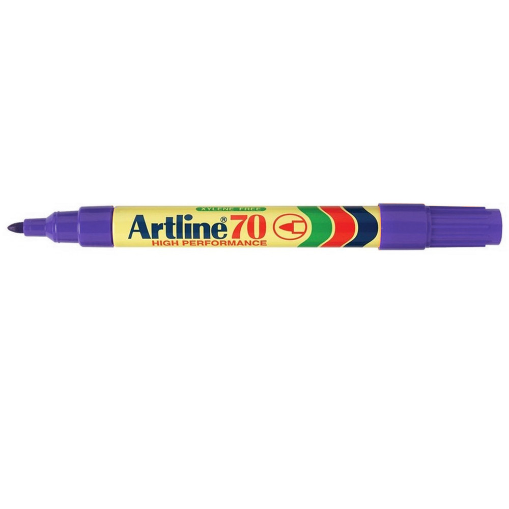 Artline 70 Permanent Markers Bullet 1.5mm Purple Box Of 12