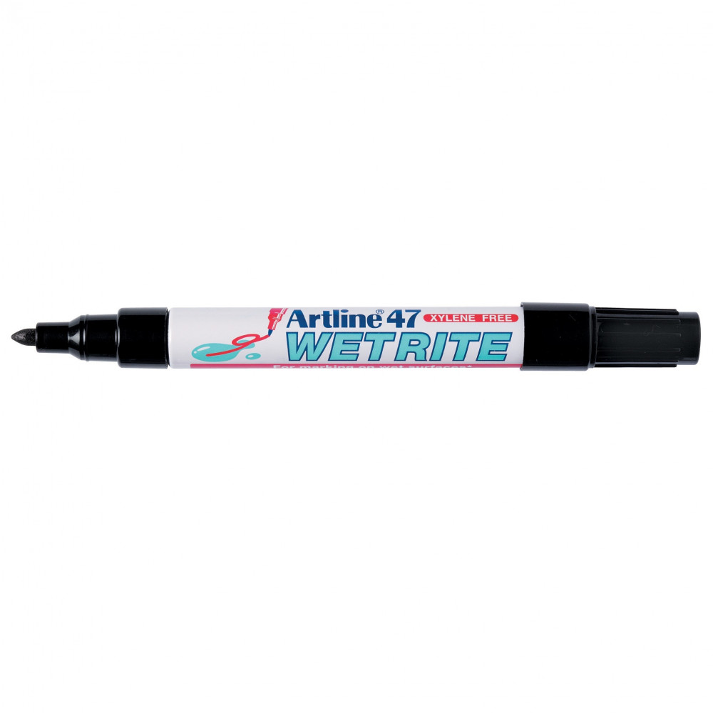 Artline 47 Permanent Marker Wetrite 1.5mm Bullet Black