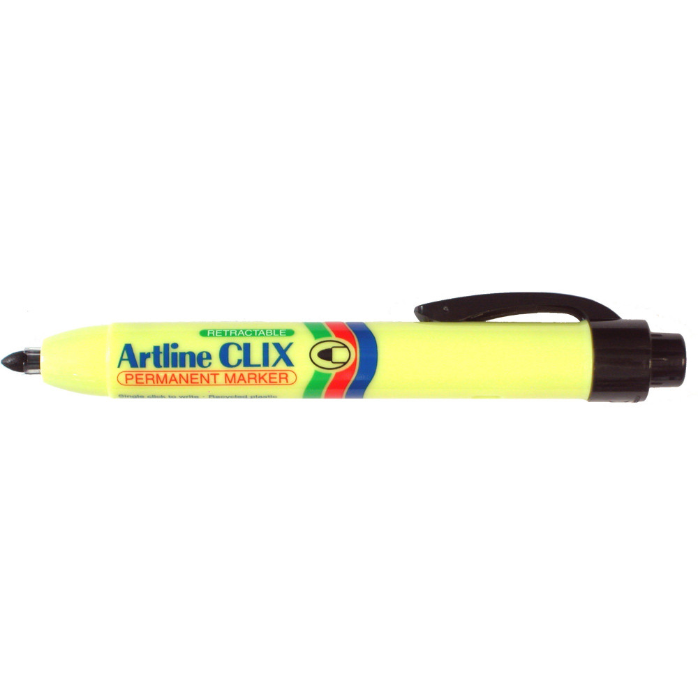 Artline 73 Clix Permanent Retractable Marker Bullet 1.5mm Black