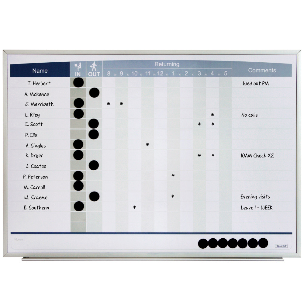 Quartet Planer Board Matrix In / Out 580x410mm Landscape