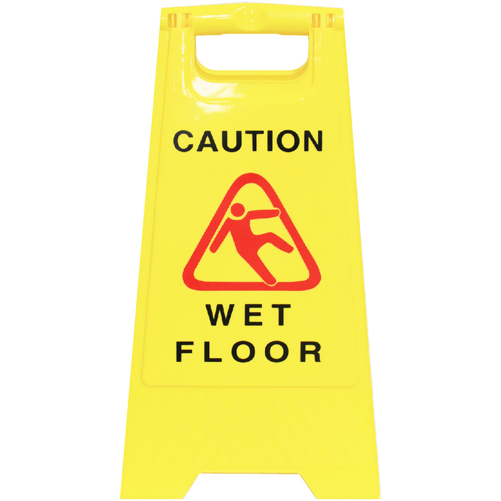 Cleanlink A-Frame Safety Sign Wet Floor 320x310x650mm Yellow