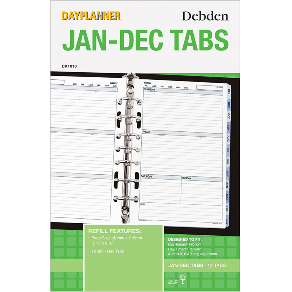 Debden Dayplanner Refill Jan-Dec Tabs Desk Edition 140x216mm