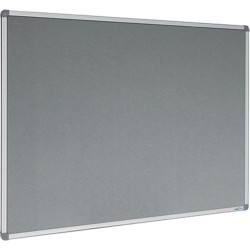 Visionchart Felt Pinboard 900x600mm Aluminium Frame Grey