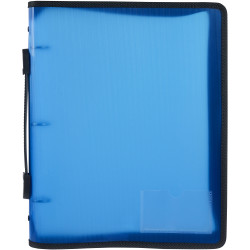 Marbig Zipper Binder A4 3O Ring 25mm With Handle Blue