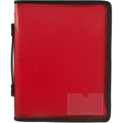 Marbig Zipper Binder A4 3O Ring 25mm With Handle Red