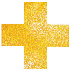 Durable Floor Markings Cross Yellow Pack of 10