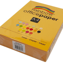 Rainbow Office Copy Paper A4 80gsm Gold Ream of 500