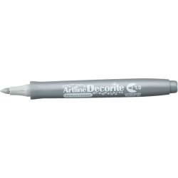 Artline Decorite Markers 1.0mm Bullet Metallic Silver Box Of 12