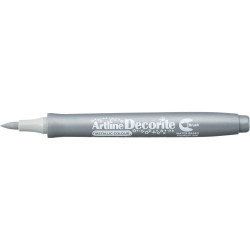 Artline Decorite Brush Markers Metallic Silver Box Of 12