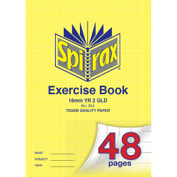 Spirax Exercise Book 204 A4 48 Page Queensland Rulings Year 2 18Mm