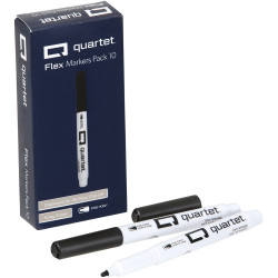 Quartet Flex Whiteboard Markers Black Box of 10