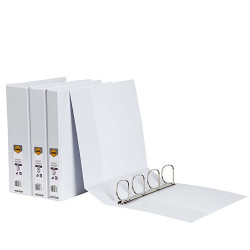 Marbig Clearview Insert Binder A4 2D Ring 25mm White