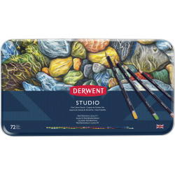 Derwent R32200 Studio 72 Pencils Assorted Tin Pack Of 72
