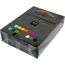 Rainbow Cover Paper A4 125gsm Black 500 Sheets