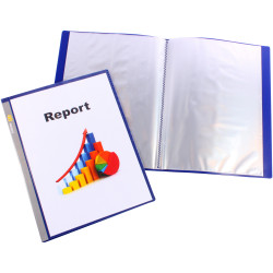 Bantex Insert Display Book A4 40 Fixed Pockets Navy