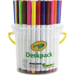 Crayola Thinline Markers SuperTips Washable Deskpack 40 Assorted