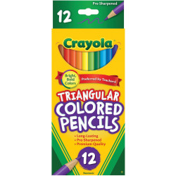 Crayola Triangular Coloured Pencils Full Size Assorted Pack of 12