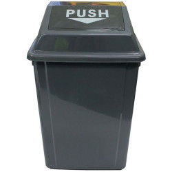 Cleanlink Rubbish Bin with Bullet Lid 25 Litres Grey