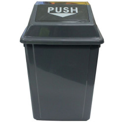 Cleanlink Rubbish Bin with Bullet Lid 60 Litres Grey