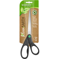 Westcott KleenEarth Scissors 229mm Straight Handle Black