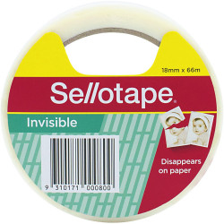 Sellotape Finishing Tape Matt 18mmx66m Invisible Tape