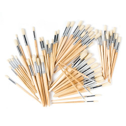 Edvantage Series 582 Hogs Hair Round Brushes Set of 60 Sizes 4 6 8 9 10 12