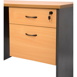 Rapidline Rapid Worker Fixed Pedestal 1 Drawer 1 File 465W x447Dx454mmH Beech/Ironstone