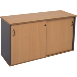 Rapidline Credenza Sliding Doors 1800W x 450D x 730mmH Beech And Ironstone