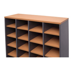 Rapidline Rapid Worker Pigeon Hole Unit Additional Shelf 236W x 356D x 18mmH Beech