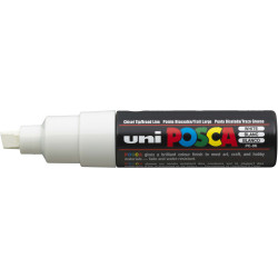 Uni Posca Paint Marker PC-8K  Broad 8mm Chisel Tip  White