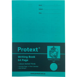 Protext Poly Writing Book 330x245mm 24mm Dotted Thirds Margin 64 Page-Ape