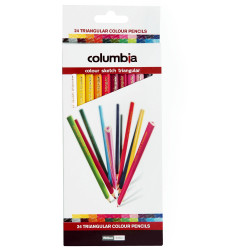 Columbia Coloursketch Coloured Pencil Triangular Assorted Pack Of 24
