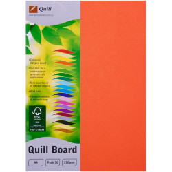 Quill Board A4 210gsm Orange Pack of 50