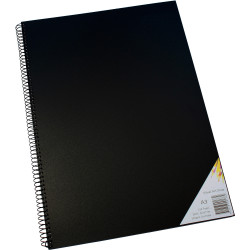 Quill Visual Art Diary A3 110gsm Cartridge 120 Pages Poly Cover Black