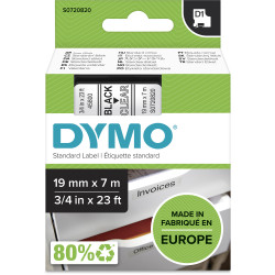 Dymo D1 Label Cassette Tape 19mmx7m Black on Clear