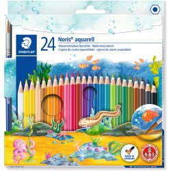 Staedtler Noris Aquarell Watercolour Pencils Assorted Pack of 24