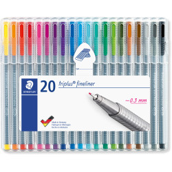 Staedtler 334 Triplus Fineliners 0.3mm Assorted Wallet of 20