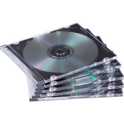 Fellowes CD Jewel Cases Slimline Black Pack of 25