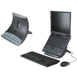3M LX550 Vertical Notebook And Tablet Riser  Black and Grey