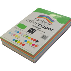 Rainbow Office Copy Paper A4 80gsm Assorted Ream of 500